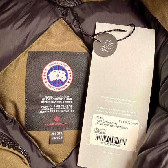 Canada Goose Olive Parka with Real Fur Trim - Picture 4 of 7